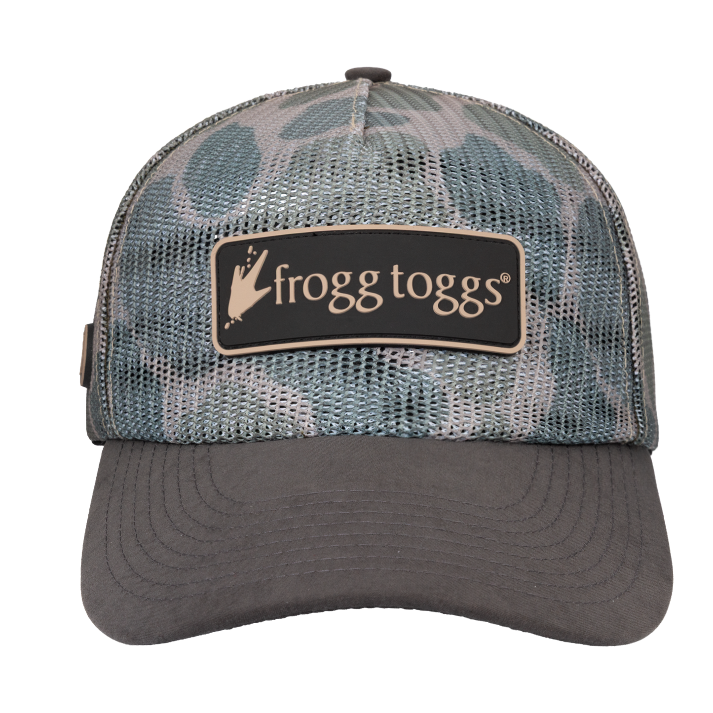 Frogg Toggs® All-Mesh Semi-Curved Snapback Cap | Classic Duck Camo | One Size.