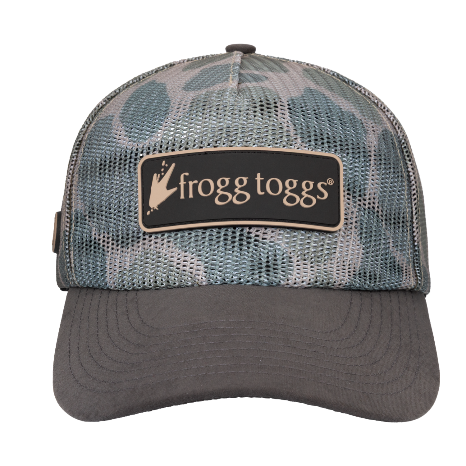 Frogg Toggs® All-Mesh Semi-Curved Snapback Cap | Classic Duck Camo | One Size.