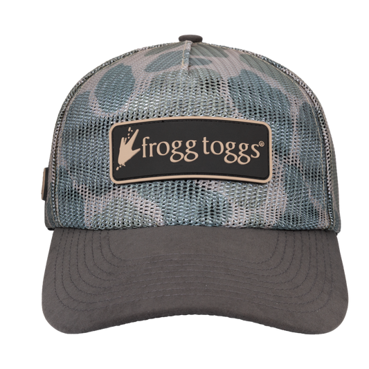 Frogg Toggs® All-Mesh Semi-Curved Snapback Cap | Classic Duck Camo | One Size.