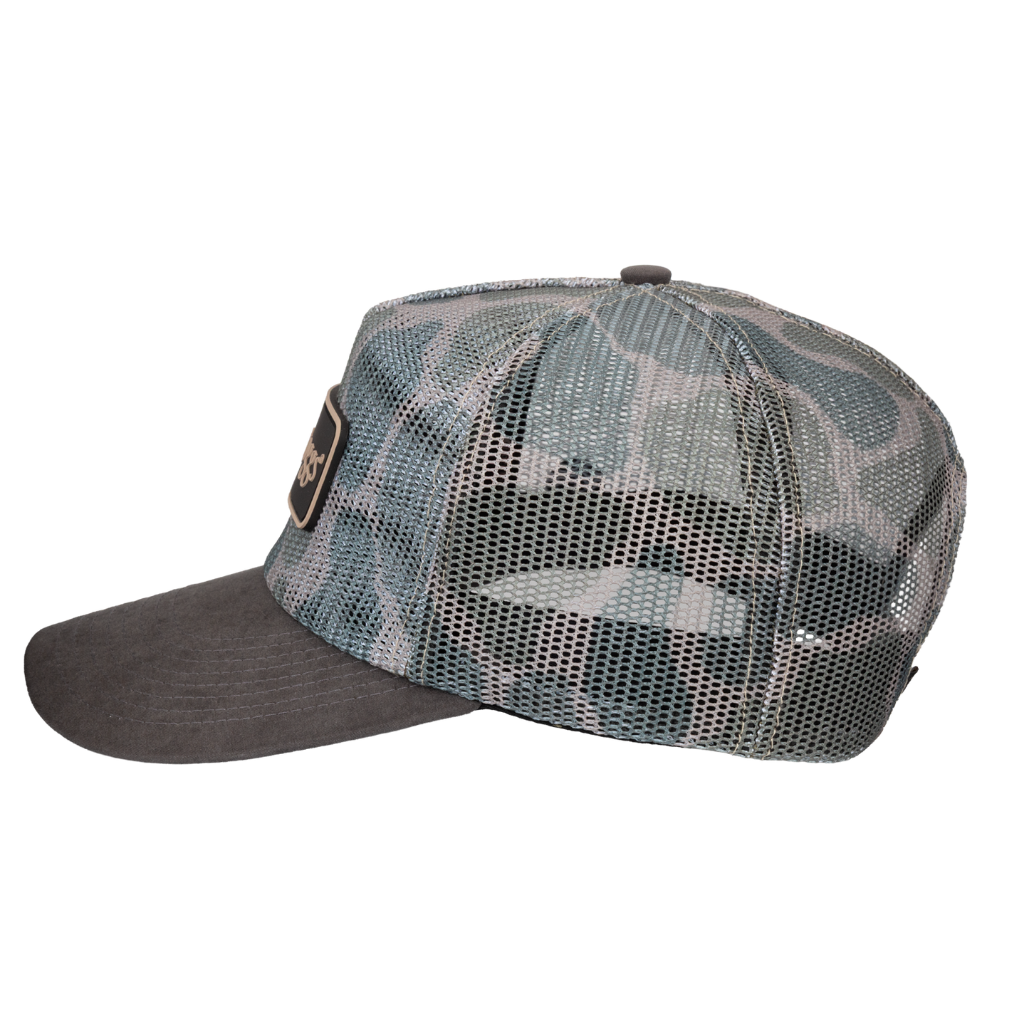 Frogg Toggs® All-Mesh Semi-Curved Snapback Cap | Classic Duck Camo | One Size.