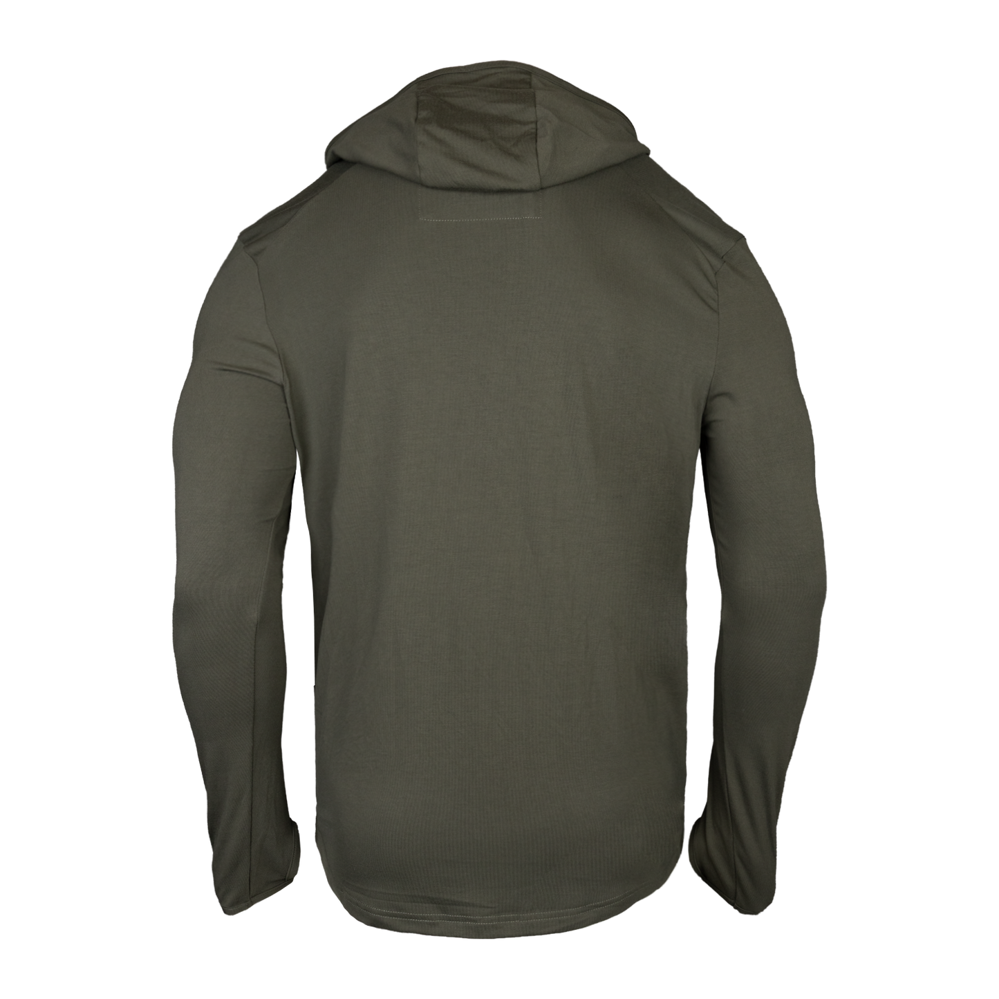 Green hoodie on a white background