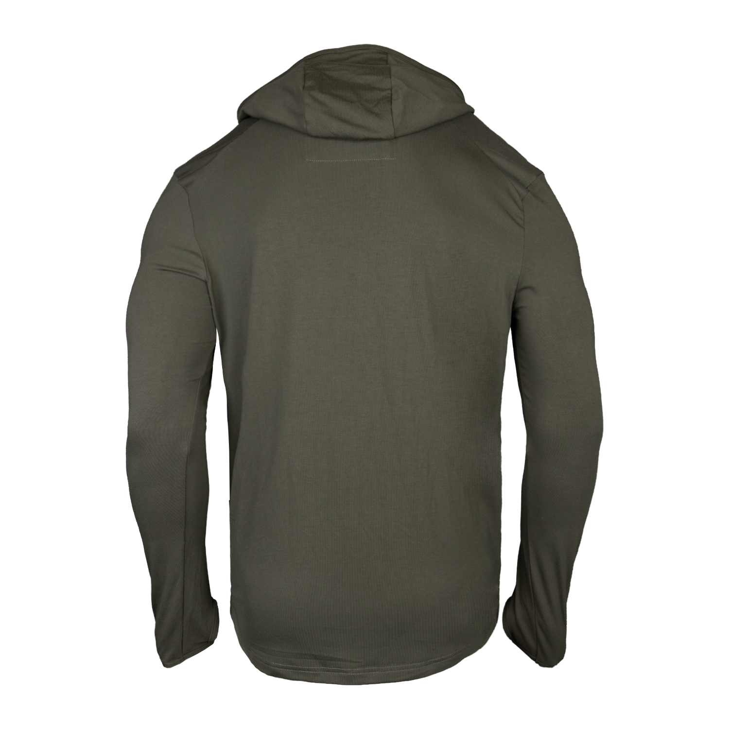 Green hoodie on a white background