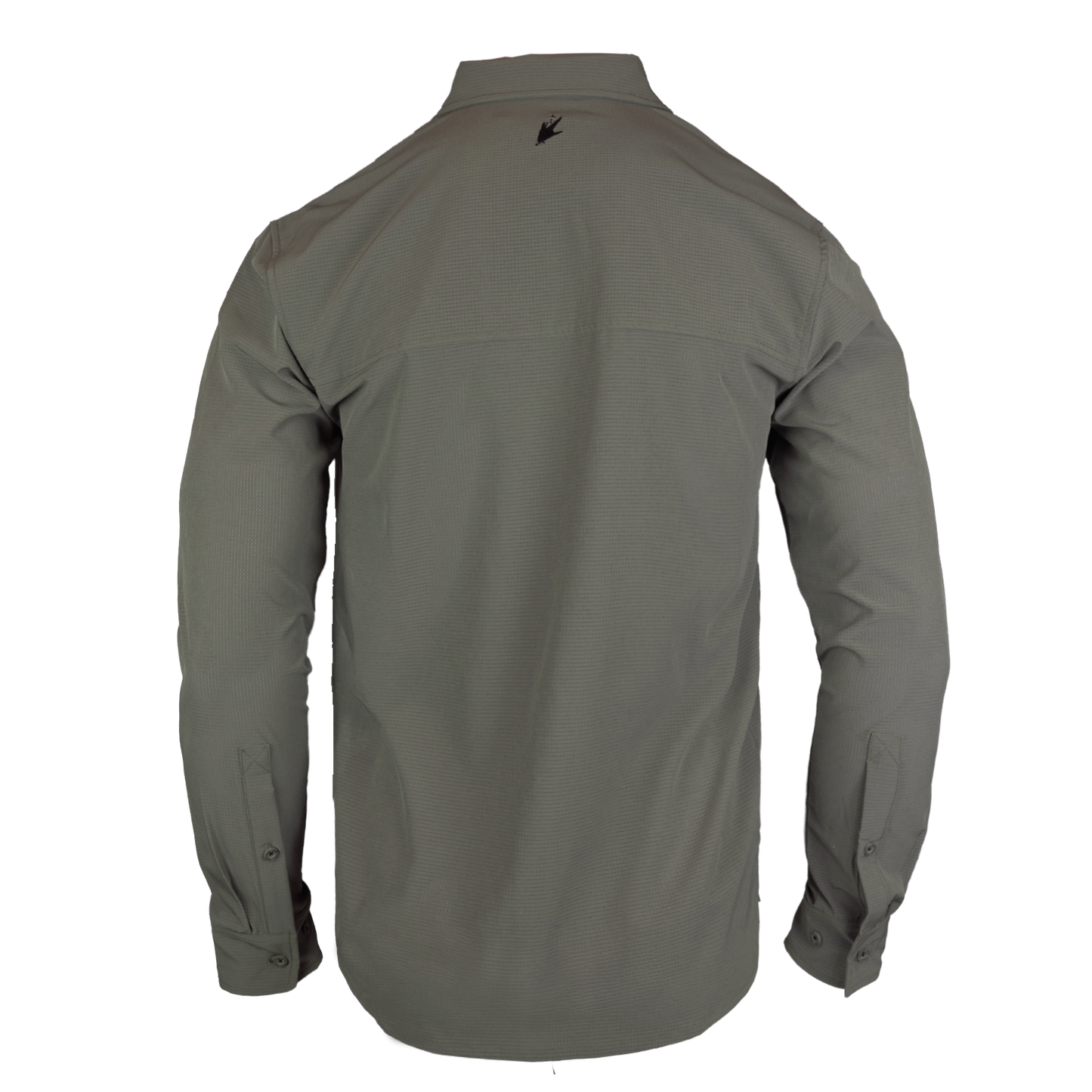 Gray long-sleeve shirt on a white background