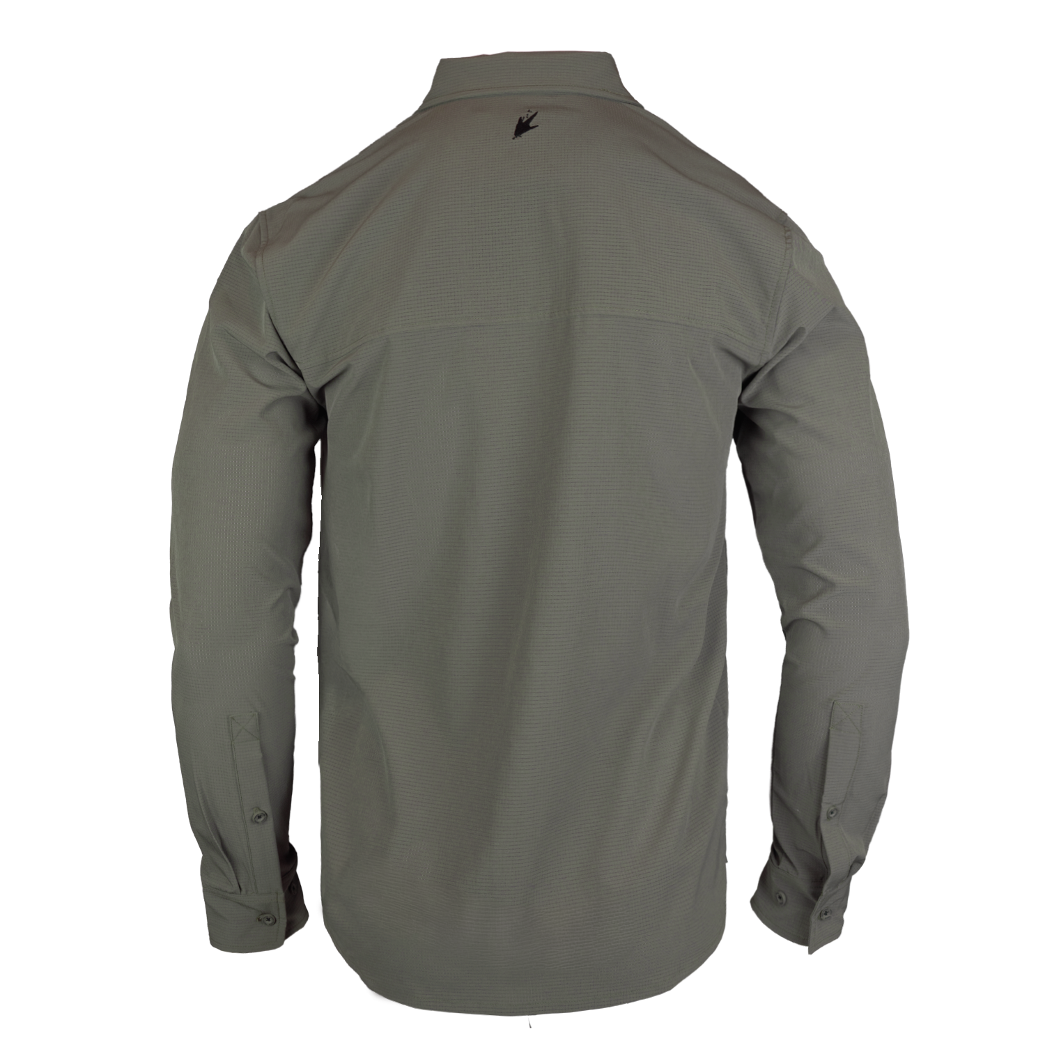 Gray long-sleeve shirt on a white background