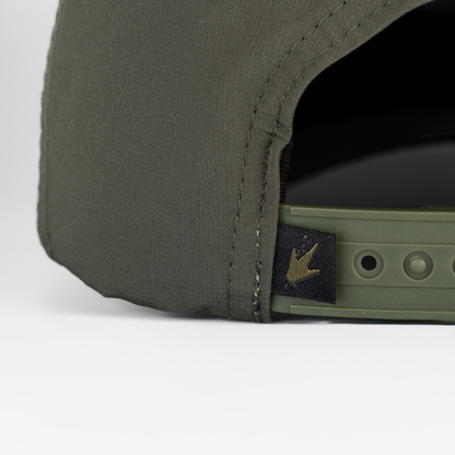 5-Panel Ripstop Performance Snapback | Faded Olive | One Size