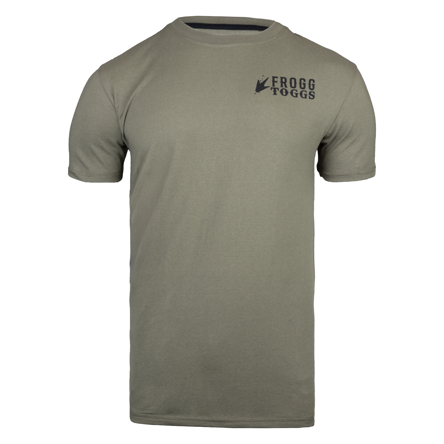 Green t-shirt with 'Frogg Toggs' logo on a white background