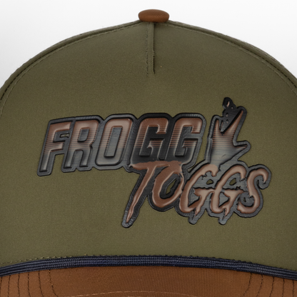 Green cap with 'Frogg Toggs' logo on a white background