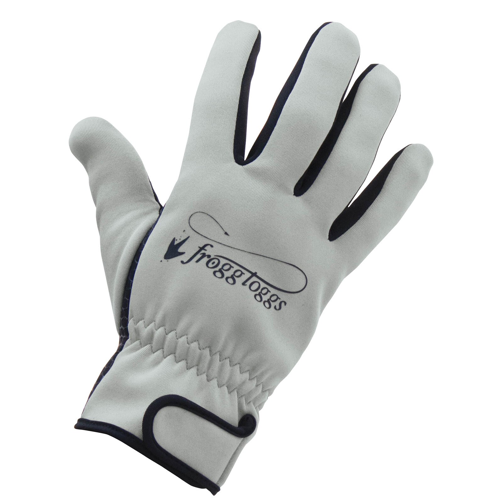 Frogg Toggs Frogg Fingers Fleece Gloves with Fingers, Gray/Black